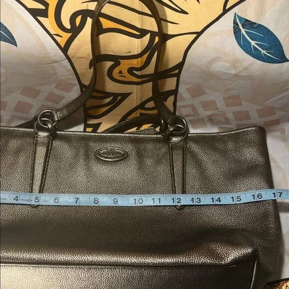Coach Chicago Ellis Metallic Bronze Pebbled Leather Large Tote - Picture 12 of 15